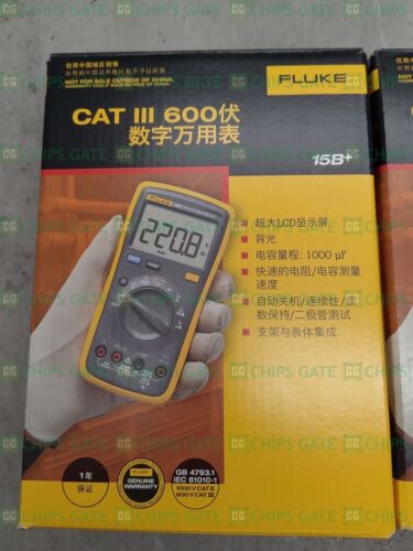 FLUKE 15B+ Digital multimeter Tester DMM with TL75 test leads + Soft case