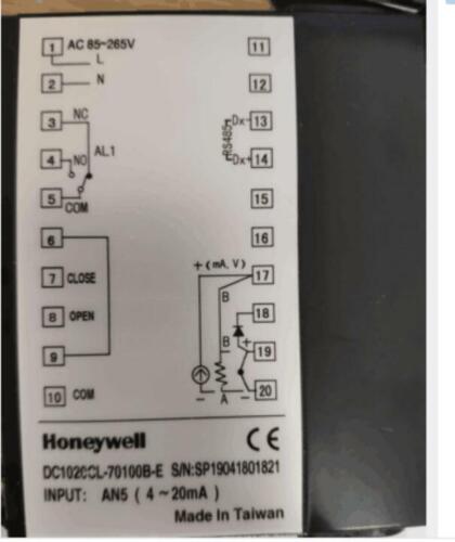 Honeywell DC1020CT/CR/CL-70100B-E