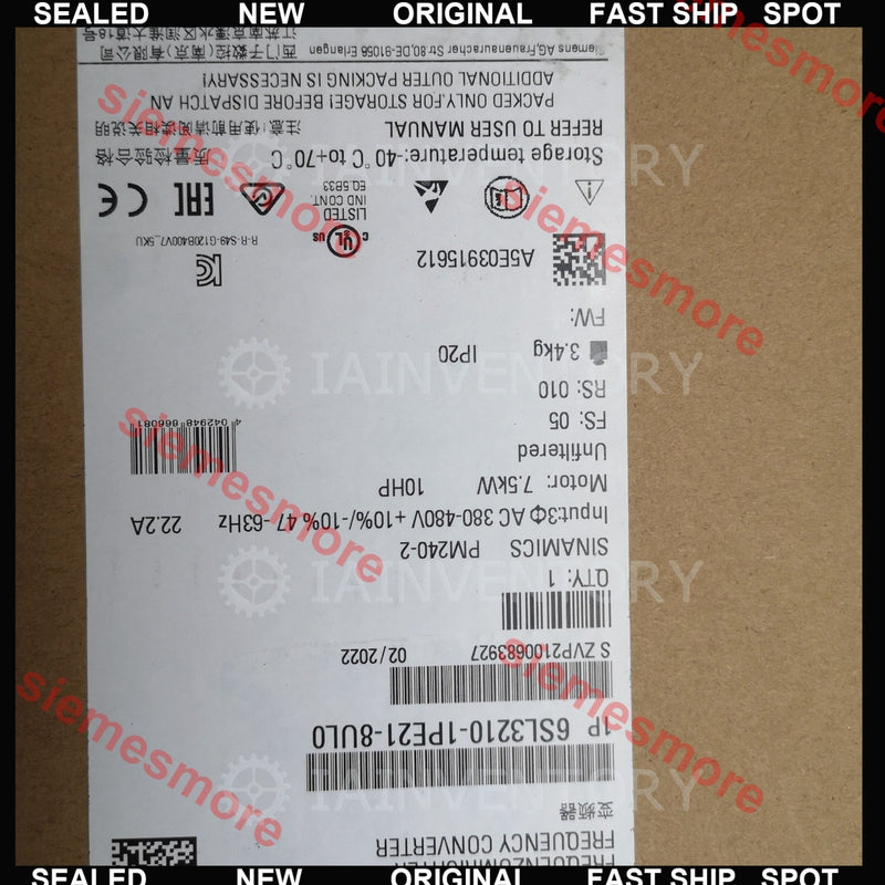 6SL3210-1PE21-8UL0--NEW