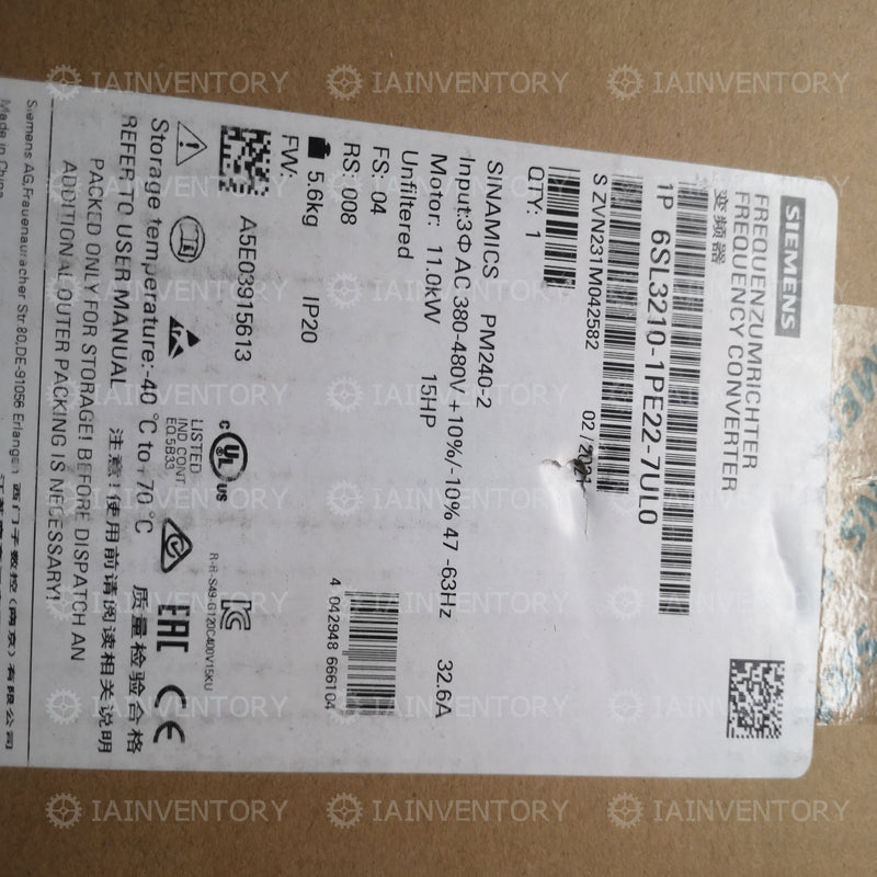 6SL3210-1PE22-7UL0--NEW