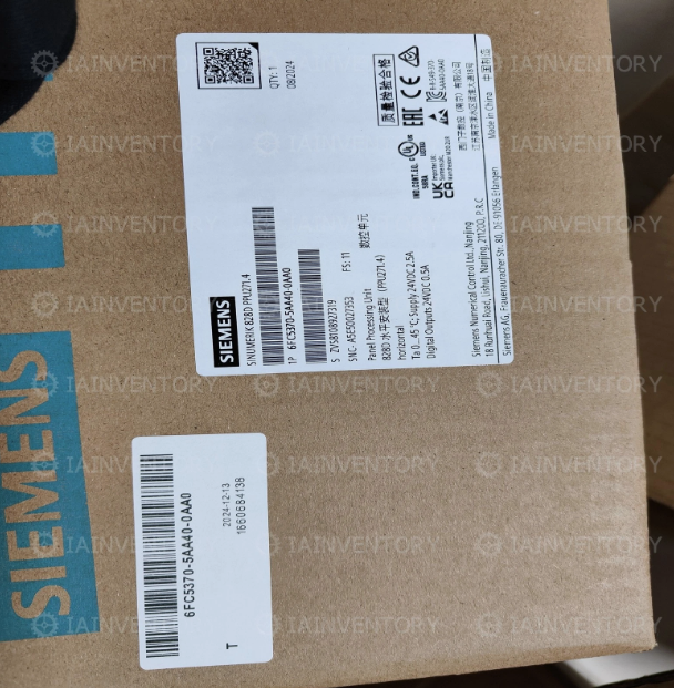 One Siemens 6FC5370-5AA40-0AA0